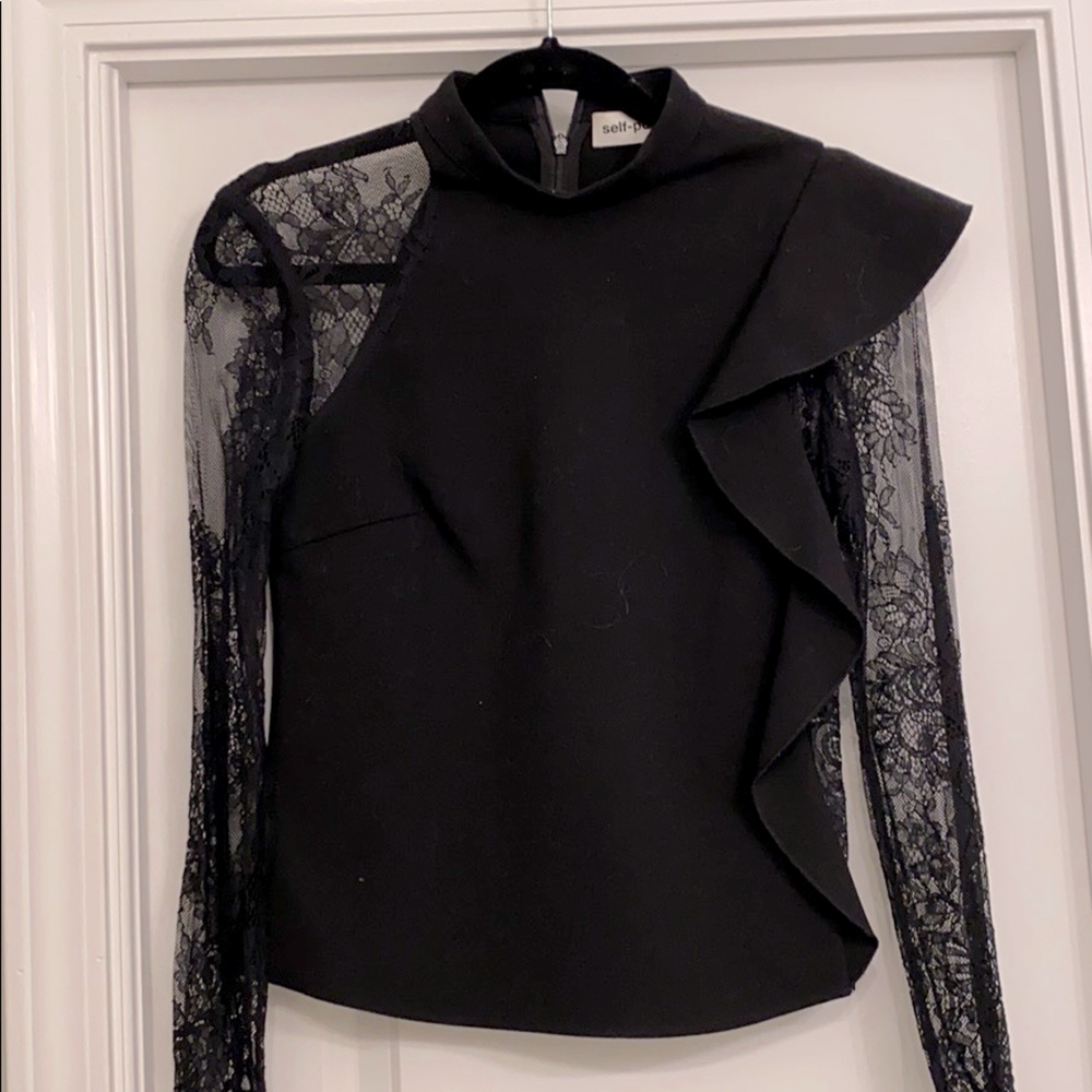Self portrait black top